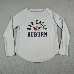 Under Armour University Auburn T Shirt Womens Small Gray College Football Sports